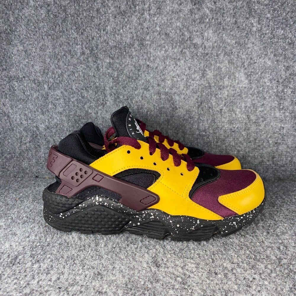 Nike Huarache Womens 6 Shoes Maroon Yellow Running Athletic Sundevils Commanders
